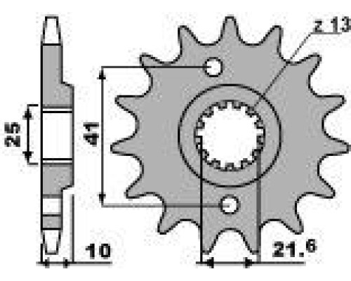 Pbr передня зірочка 345 14 18nc honda slr/fx/fmx 650 (ланцюг 520)