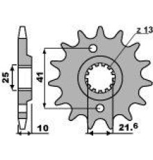 Pbr передня зірочка 345 15 18nc (ланцюг 520)