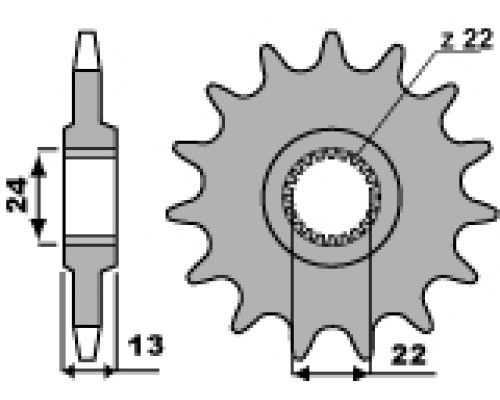 Pbr передня зірочка 3800 16 18nc aprilia pegaso 650 (98-00) (ланцюг 520)