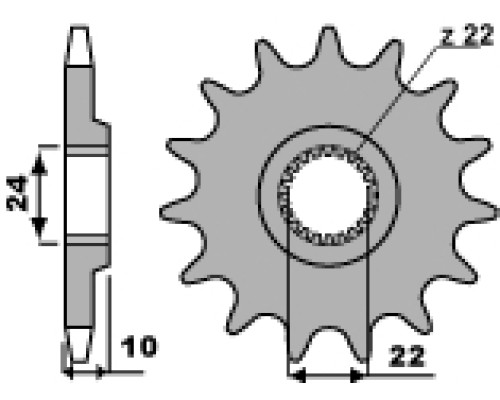 Pbr передня зірочка 402 16 18nc bmw f 650 '94-'13, aprilia pegaso 650 '98-'04 (40216jt) (ланцюг 520)