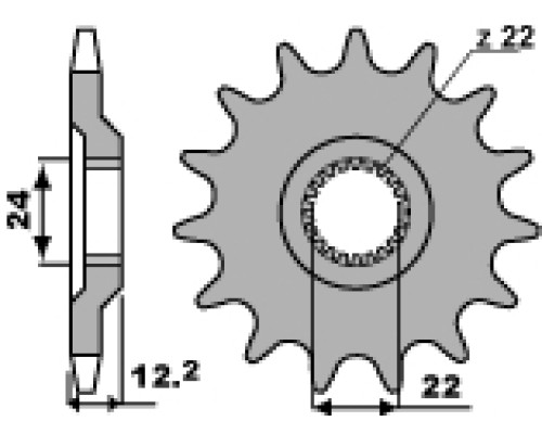 Зірочка передня pbr 405 17 18nc aprilia pegaso 600`90-93 (jtf1125.17) (ланцюг 520)