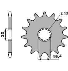 Зірочка передня pbr 4103 12 18nc (jtf1439.12) (ланцюг 520)