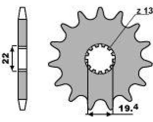 Зірочка передня pbr 4103 13 18nc suzuki lt 160 '89-'01, lt 230 '86-'93 (jtf1439.13) (ланцюг 520)