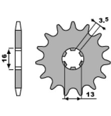 Pbr передня зірочка 415 11 18nc suzuki ts 50/ yamaha dt 50mx (ланцюг 420)
