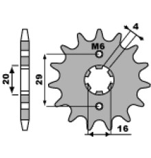 Зірочка передня pbr 425 16 18nc suzuki rg 125 92-96 (ланцюг 428)