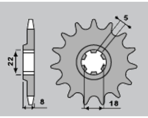 Зірочка передня pbr 431 12 suzuki pe 250 '78-'82, rm 250 '79-'81, rm 400 '78-'80 ( (jtf431.12) (ланцюг 520) (43112jt)