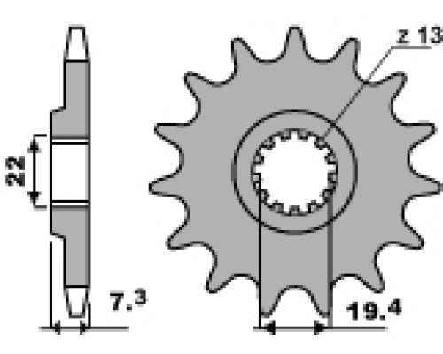 Зірочка передня pbr 434 16 18nc dr 400/gn 400 (jtf434.16) (ланцюг 520)