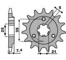 Зірочка передня pbr 437 14 18nc suzuki dr600/650 '85-'95 (-2) (ланцюг 520)
