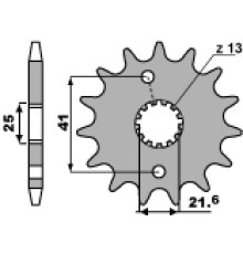 Зірочка передня pbr 438 14 18nc suzuki gsx 400 f 81-86, gr 650 (-1) (ланцюг 520)