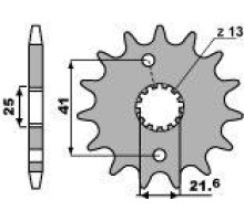 Зірочка передня pbr 438 14 18nc suzuki gsx 400 f 81-86, gr 650 (-1) (ланцюг 520)