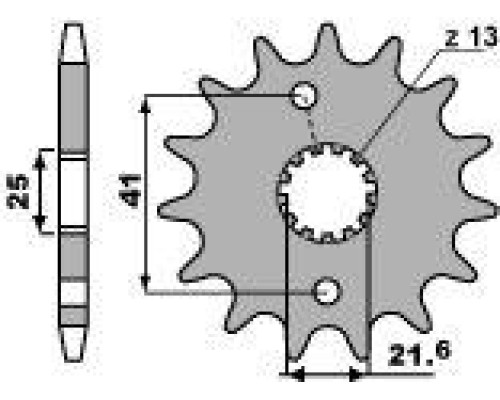Зірочка передня pbr 438 15 18nc suzuki gsx 400 f 81-86, gr 650 (-1) (ланцюг 520)