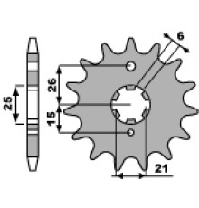 Зірочка передня pbr 509 15 18nc kz 400/440 74-85 (jtf509.15) (ланцюг 530)