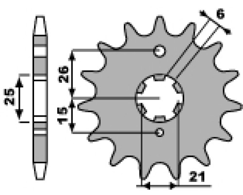Зірочка передня pbr 509 15 18nc kz 400/440 74-85 (jtf509.15) (ланцюг 530)