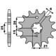 Зірочка передня pbr 509 15 18nc kz 400/440 74-85 (jtf509.15) (ланцюг 530)