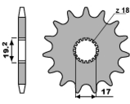 Зірочка передня pbr 515 11 18nc garelli 50 '86-'91 (ланцюг.415)