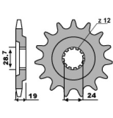 Зірочка передня pbr 527m 15 18nc kawasaki gpz 1000rx (ланцюг 630)