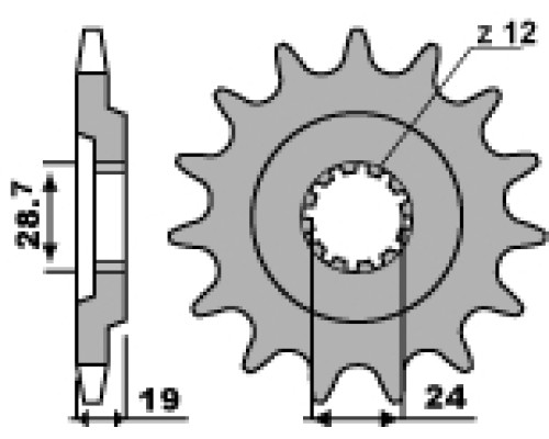 Зірочка передня pbr 527m 15 18nc kawasaki gpz 1000rx (ланцюг 630)