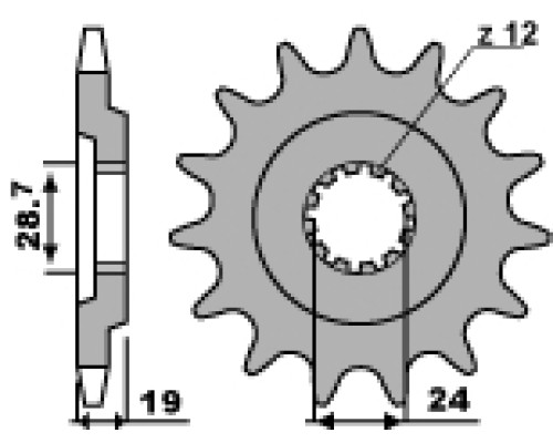 Зірочка передня pbr 529 17 18nc kawasaki zx 10 88-90 (ланцюг 532)