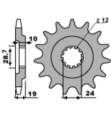Зірочка передня pbr 532 17 18nc zx 10 (88-90) (ланцюг 530) (jtf527.17)
