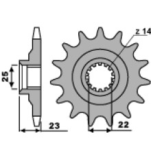 Зірочка передня pbr 548 14 18nc gilera 350/500/600 (ланцюг 520)