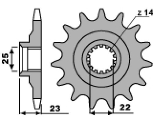 Зірочка передня pbr 548 14 18nc gilera 350/500/600 (ланцюг 520)