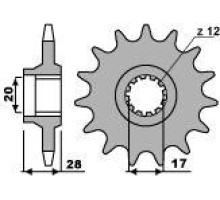 Зірочка передня pbr 550 16 18nc gilera 125 (84-88) (ланцюг 428)