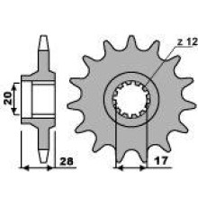 Зірочка передня pbr 550 16 18nc gilera 125 (84-88) (ланцюг 428)