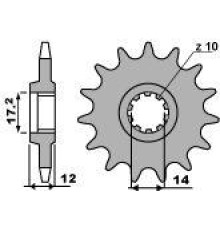 Зірочка передня pbr 553 12 18nc gilera 50 90-96 (ланцюг 415)