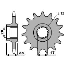 Передня зірочка pbr 556 13 18nc (ланцюг 520)