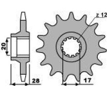 Передня зірочка pbr 556 14 18nc (ланцюг 520)