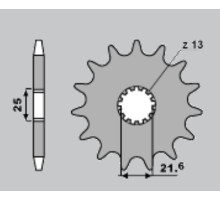 Pbr передня зірочка 566 14 18nc suzuki gs/gsf/gsxr (jtf566.14) (ланцюг 530)