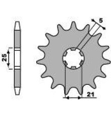 Зірочка передня pbr 567 16 18nc yamaha xs 400 (ланцюг 530)