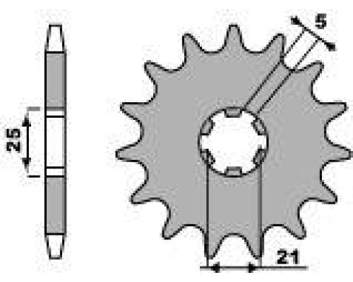 Зірочка передня pbr 567 16 18nc yamaha xs 400 (ланцюг 530)