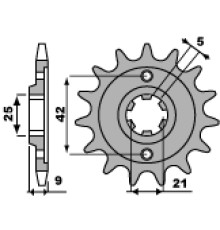 Зірочка передня pbr 576 19 18nc yamaha xt 350 85-00 (ланцюг 428) (jtf576.19)