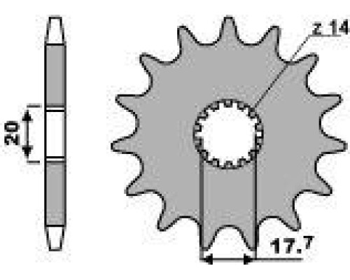 Передня зірочка pbr 577 17 18nc (ланцюг 428)