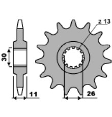 Передня зірочка pbr 579 15 18nc (ланцюг 530)