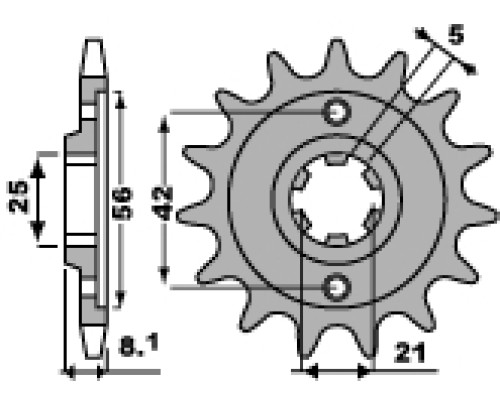 Зірочка передня pbr 581 14 18nc yamaha tt 350`86-99 (ланцюг 520)