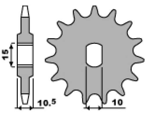 Pbr передня зірочка 591 11 18nc aprilia 50 tuareg (82-85) (ланцюг 415)