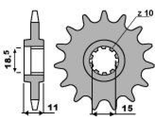 Зірочка передня pbr 594 12 18nc garelli 50 (83-91) (ланцюг 415)