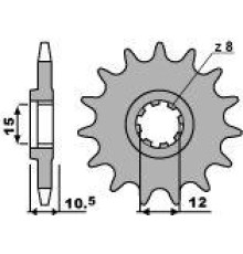 Зірочка передня pbr 595 13 18nc aprilia 50 86-91 (ланцюг 415)
