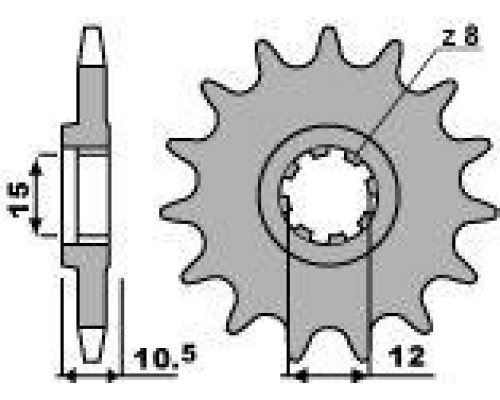Зірочка передня pbr 595 13 18nc aprilia 50 86-91 (ланцюг 415)