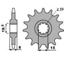 Передня зірочка pbr 599 14 18nc (ланцюг 415)