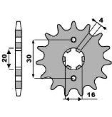 Зірочка передня pbr 717 14 18nc cagiva wmx 125/250 (ланцюг 520)