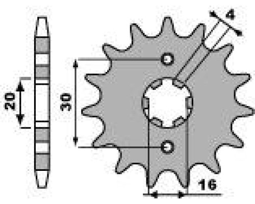 Зірочка передня pbr 717 14 18nc cagiva wmx 125/250 (ланцюг 520)