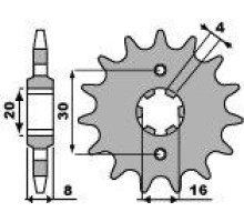 Передня зірочка pbr 718 14 18nc (ланцюг 520)