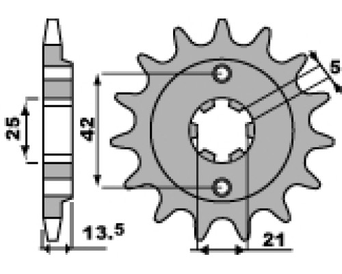 Pbr передня зірочка 723 14 18nc cagiva 350 elephant (ланцюг 520)