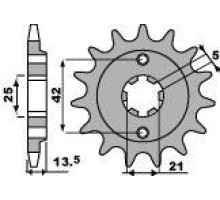 Pbr передня зірочка 723 14 18nc cagiva 350 elephant (ланцюг 520)