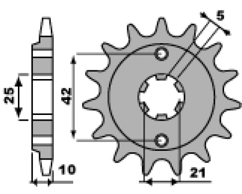 Pbr передня зірочка 726 16 18nc cagiva 500/600 river, canyon w 16 (ланцюг 520)