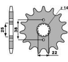 Pbr передня зірочка 728 14 18nc (ланцюг 530) cagiva elefant 750 87-89