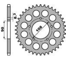 Pbr задня зірочка 1022 36 c45 ducati 900ss (ланцюг 530)
